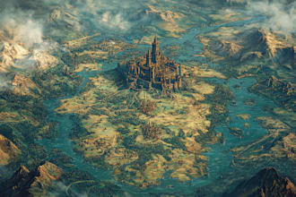 design vector maps, event maps, fantasy festival maps