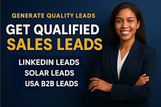 provide USA b2b leads linkedin leads solar leads sales leads generation hvac