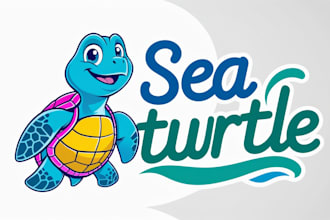 do sea turtle mascot logo in 2 days