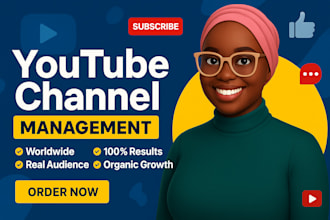 be your youtube channel manager and your growth manager