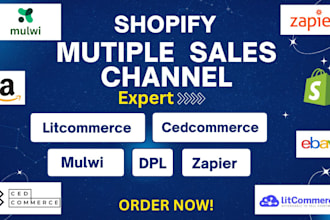 set up mutiple sales channel, intergrate cedcommerce litcommerce mulwi