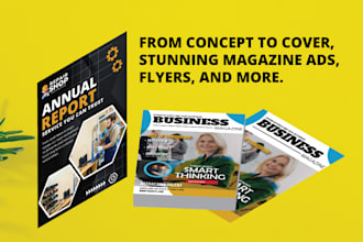 design professional flyers, brochures, magazine ads, and invitations
