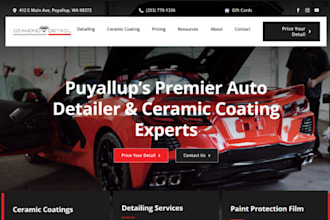 wix wordpress car detailing car wash website auto detailing car dealership