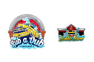 design automotive and car washing logo