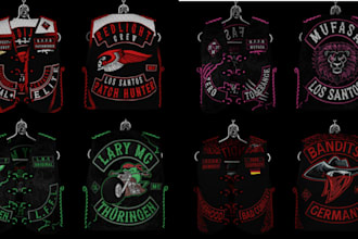 create custom fivem kuttes mc vest fivem clothings bikers clothing fivem chain