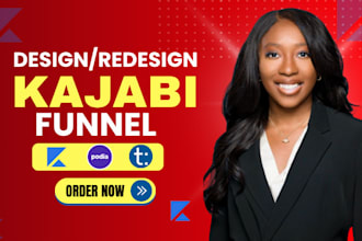 build kajabi website, design kajabi sales funnel landing page, online course