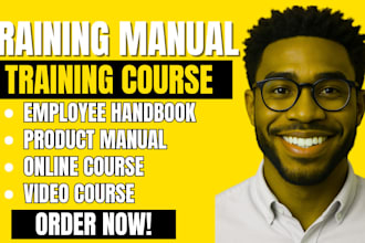 create training manual, instruction manual, training course, employee handbook