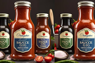 custom spice, sauce, pepper and chilli labels printable food jar label design