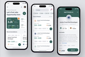 build job portal app, job searching app, job listing app, job hunting app