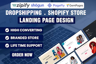 clone or build shopify store landing page with pagefly, replo, gempages