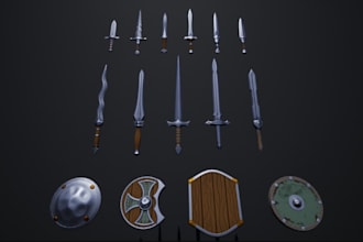 high quality 3d weapon, gun, or prop models, texture for your game