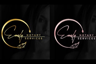 design a minimalist notary, lawyer, law firm, and attorney logo for branding