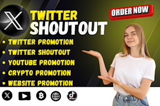 promote twitter shoutout yt fb ig tiktok share website link crypto app users