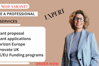 write winning grant proposals, grant applications, and UK and eu funding bids