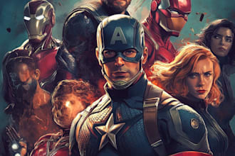 draw your superhero character in comic style