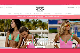 create optimize swimwear ecommerce website beachwear activewear loungewear store