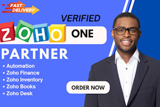 setup zoho CRM inventory invoice books finance desk zoho sites creator zoho one