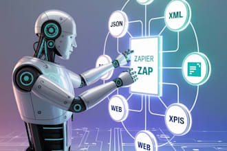 do zapier zap integration, rest, json, xml or web api integration make com api