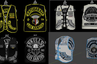 do custom fivem clothings mc kuttes ,fivem mlo fivem eup biker vests police,ped