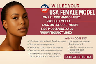 be your USA brand female model ca fl cinematography product model