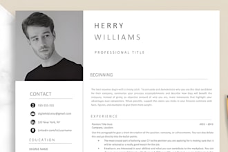 design ats friendly resume template CV canva linkedin tech for etsy shop sales