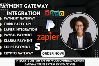 integrate custom api wix woocommerce payment gateway stripe paypal paystack wise