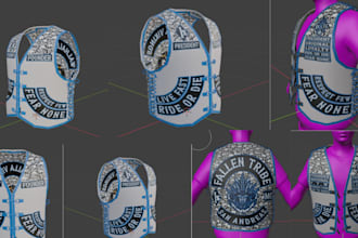 create custom fivem clothing kuttes mc, mc vest, biker clothing
