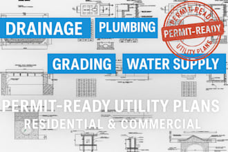 design drainage plumbing grading and water supply plans for city permit approval