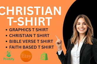 do custom typography t shirt, bible verse, and graphics design