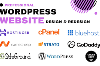 create wordpress website on bluehost strato, hostinger, fasthost, namecheap