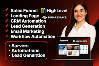 build gohighlevel sales funnel website, setup ghl automation workflow ai chatbot