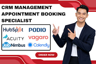 setup hubspot podio acuity scheduling vagaro booking smartsheet gantt jobnimbus
