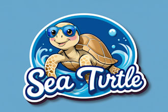 do sea turtle mascot logo in 2 days