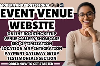 event space website venue booking website wedding hall website party hall site