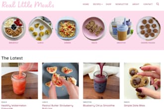 do wix wordpress parenting website toddler food recipe baby food recipe website