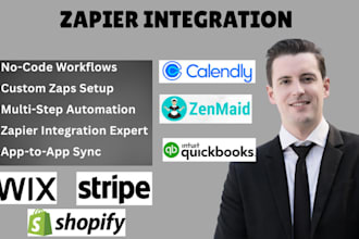 integrate quickbook wix shopify zenmaid stripe calendly zapier expert