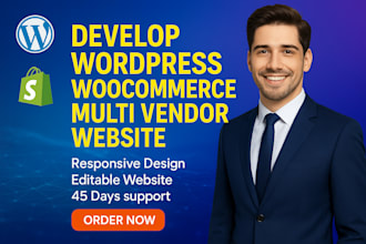 develop wordpress woocommerce multi vendor website