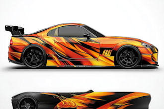 awesome car, van, vehicle wrap design