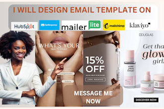 design email template on klaviyo mailchimp mailerlite hubspot getresponse
