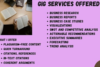 do business analytics, research projects, data visualization
