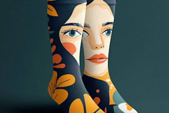 create beautiful socks design