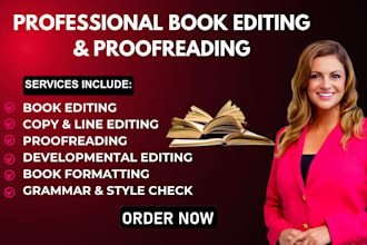 professionally copy edit, proofread and line edit your novel or book