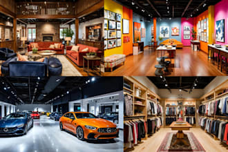 do interior design, showroom design, 3d rendering, 3d car showroom ,3d design