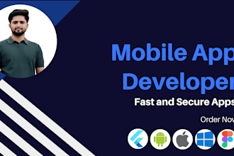 develop flutter apps with firebase, laravel, UI design, figma to flutter