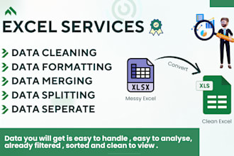 clean, sort, merge and split excel data