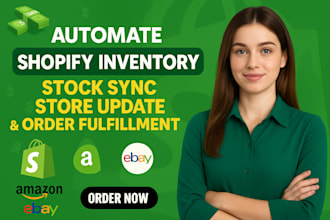 automate shopify inventory, stock sync, store update and order fulfillment