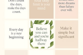 design 10 unique instagram quote graphics for your brand