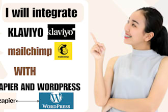 integrate klaviyo mailchimp with zapier and wordpress
