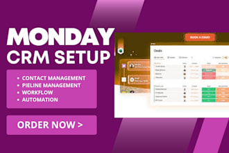 setup your monday crm for project management, lead tracking and sales automation