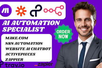 make com automation zappier workflow website app ai chatbot n8n tray io madecom